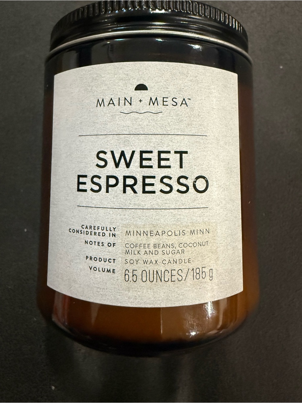 Sweet Espresso Soy Candle - Brown Glass